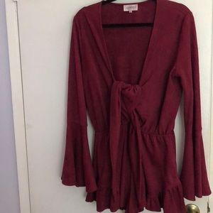 Lioness burgundy romper
